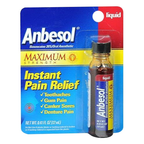 Anbesol Liquid, Oral Anesthetic Maximum Strength Instant Pain Relief
