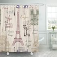 thumbnail image 1 of Juego de cortinas de ducha ABPHQTO impermeables 165x180 cm Paris, 1 of 2
