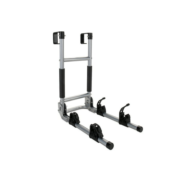 Camco Camper/RV Ladder Mount Bike Rack | Holds Up to 2 Bikes | Black ...