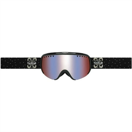 Bolle Scarlett Shiny Black Modulator Winter Ski Goggles w/ Vermillion Blue Lens