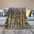 thumbnail image 2 of Orinice Mosaic Warm Lightweight Blanket Soft Fleece Blankets for All Seasons - Excellent Hand Feel, Cow Gifts, Living Room Sofa Decor - Multiple Sizes Available 40x50in, 2 of 6