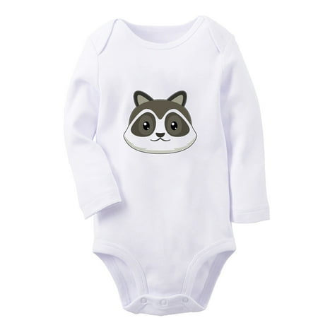 

iDzn® Hold Me Funny Rompers Newborn Baby Unisex Bodysuits Infant Animal Raccoon Graphic Jumpsuits Toddler Kids Long Sleeve Oufits (White 6-12 Months)