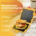 thumbnail image 3 of Sutowe Silicone Microwave Sandwich Maker Uniform Heating Microwave Toast Baking Pan Non Stick Toastie Maker Easy to Access for Home, 3 of 8
