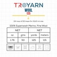 thumbnail image 5 of Troyarn Wool 125 (2- Skeins Pack) 100% Superwash Merino Fine Wool Light Worsted Weight #3 Soft Knitting and Crochet Yarn for Crocheting and Knitting (2 x 1.76 oz) / (2 x 125 Yds) (10910 - Terra), 5 of 8