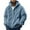 Blue, variant on qelini Zip up Fleece Jacket for Men Long Sleeve Casual Coats Solid Hooded Jackets Fuzzy Warm Winter Outerwear