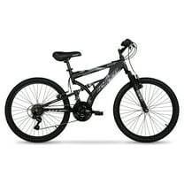 24" Hyper Bicycles Havoc Mountain Bike, Youth/Adult, Recommended Ages 10-14 Years Old, Black