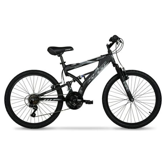 24" Hyper Bicycles Havoc Mountain Bike, Youth/Adult, Recommended Ages 10-14 Years Old, Black