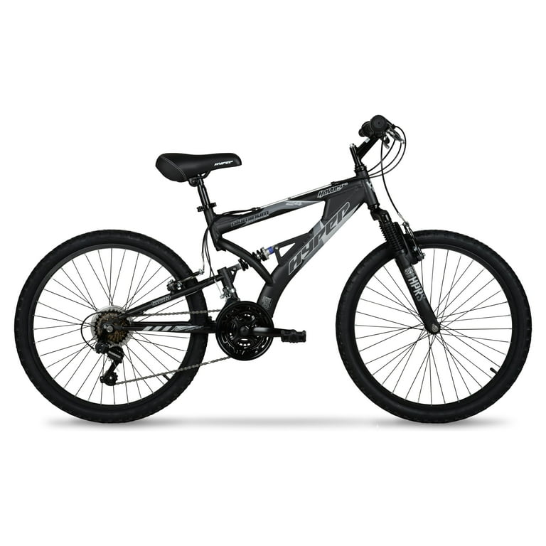 Hyper Bicycles Havoc Mountain Bike 24 Wheels Youth Ages 10 14 Years Old Black Walmart