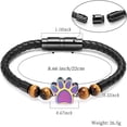 thumbnail image 2 of Pet Paw Print Ashes Cremation Jewelry Lava Stone Urn Bracelet for Ashes For Dog Cat for Ashes Dog Paw Pendant Bangle Stainless Steel Memorial Urn Jewelry 20CM-24CM, 2 of 6