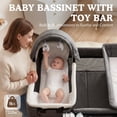 thumbnail image 4 of AILEEKISS 3-in-1 Foldable Baby Playard with Bassinet and Changing Table for Newborn, Black, 4 of 10