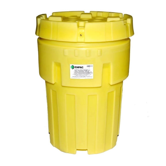 Enpac Poly-Overpack Salvage Drum, Yellow (95 Gallon Lockable)