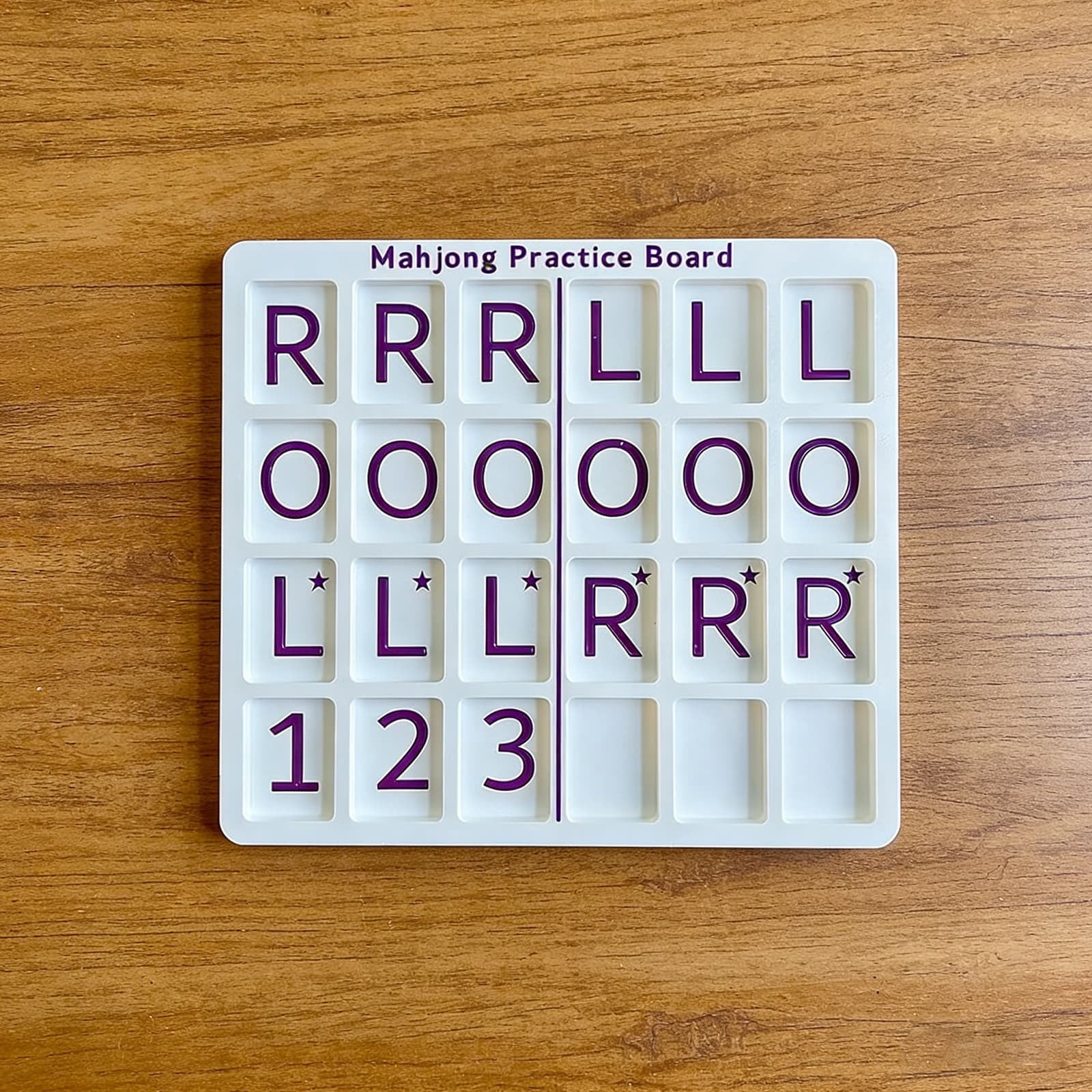 Mahjong Practice Board for Charleston – Portable 24-Slot Training Board with Gift Tile Slot, Full Game Simulation for American Mahjong Players