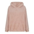 thumbnail image 5 of Fanxing Womens Winter Jacket 2025 Fashion Clothes Oversized Warm Casual Fuzzy Fleece Solid Sherpa Coats Loose Zip Up Hoodies Plus Size Long Sleeve Pocket Plush Tops CardiganPink,S, 5 of 8