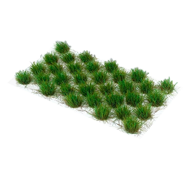 Self Adhesive Grass Tufts Diorama Layout Miniature Scenery Grass Groups Grass Tuft Model for Desk Railroad Scenery Scenery Landscape B, Size: 9 mm