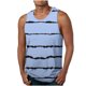 thumbnail image 1 of Hombres Casual Gradación Raya Impresión Suéter Cuello Redondo Tanque Deportivo, 1 of 4