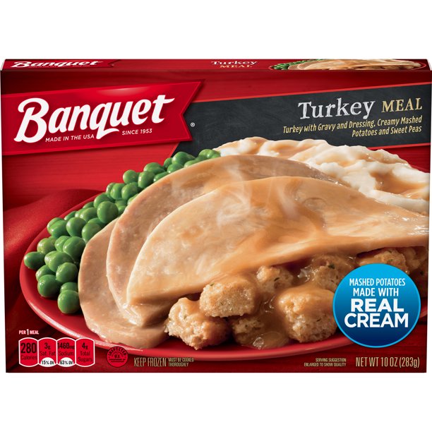 Banquet Classic Turkey Frozen Single Serve Meal, 10 Ounce