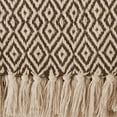 thumbnail image 3 of Brown Double Diamond Cotton Throw 50x60, 3 of 3