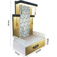 thumbnail image 2 of Designer Wooden Mandir for Home/Temple Home/Pooja Mandir with Lights Colour:-Gold mandir002 (H×W×L 30×20×12), 2 of 5