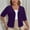 Purple, variant on Women Short Sleeve Cardigans Plus Size Short Sleeve Summer Oversized Open Front Tops