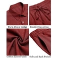 thumbnail image 3 of COOFANDY Men's Cotton Linen Sets Short Sleeve Button Down Shirts Summer Beach Shorts Outfits Matching Swim Set Beach Attire, 3 of 4