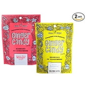 Assorted Ginger Candy Chews (2 pack)- (2) Gem Gem 5oz Bags - LEMON   MANGO