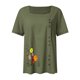 thumbnail image 3 of Camisas de Manga Corta para las Mujeres Blusa Suelta de Impresión de Flores de Verano, Camisa para el Hogar Y el Uso Diario, 3 of 5