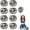 Black+White, variant on 8 Pack Cheerleading pom poms,Handheld Cheer pom poms, Sports Cheer Plastic Pom Poms Cheerleading for Sports Team Spirit Cheering (Black+Green)
