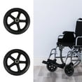 thumbnail image 2 of GOOHOCHY ruedas delanteras para silla de ruedas de 7 pulgadas (negro), 2 of 7