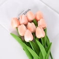 thumbnail image 2 of 5pcs Artificial Tulips Flowers Real Touch Pink Tulips Fake Holland PU Tulip Bouquet Flowers for Wedding Party Office Home Kitchen Decoration(9 color), 2 of 8