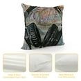 thumbnail image 4 of Music Style Throw Pillow Case Guitar bass Microphone Headset Theme Decorative Square Cushion Cover for Pillow Inserts, 4 of 5