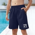 thumbnail image 2 of Guluxicc Boys Athletic Shorts with Zipper Pockets for Kids and Teens Summer Elastic Waist Solid Color Quick Dry Shorts for Sports Gym Running, 2 of 9
