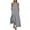 Gray, variant on Womens Summer Casual Dresses Polka Dot Printed Sleeveless Round Neck Pocket Dress Comfy & Fashion Brown XXL