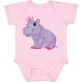 thumbnail image 3 of Inktastic Cute Purple Hippo Girls Baby Bodysuit, 3 of 5