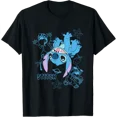 thumbnail image 1 of Disney Lilo And Stitch Awesome Faces Blue Line T-Shirt All Size S-5XL, 1 of 4