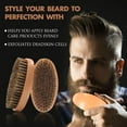 thumbnail image 6 of 2 PCS Boar Bristle Hair Beard Brush for Men – Hard Bristles for Thick to Coarse Hair – Use for Detangling, Smoothing, Wave Styles, Restore Shine and Texture, 6 of 7
