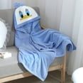 thumbnail image 1 of Unisex Baby Plush Animal Face Robe, blue yellow billed duck, One Size, 0-9 Month, 1 of 4