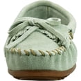thumbnail image 3 of Minnetonka Women's Kilty Suede Hardsole Moccasin, Mint, 7 M US, 3 of 5