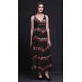 thumbnail image 3 of Bimba Robe Longue Maxi d'Été pour Femmes Teinture sur Nœuds Imprimée à Col en V Tenue de Villégiature de Vacances-Xxx-Grand, 3 of 5
