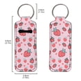 thumbnail image 2 of Yuyamidu Strawberry Chapstick Holder Keychain Lightweight Lip Gloss Holder Keychain for Women Purse Backpack Elastic Lipstick Key Chain Holders, Pink, 2 of 6