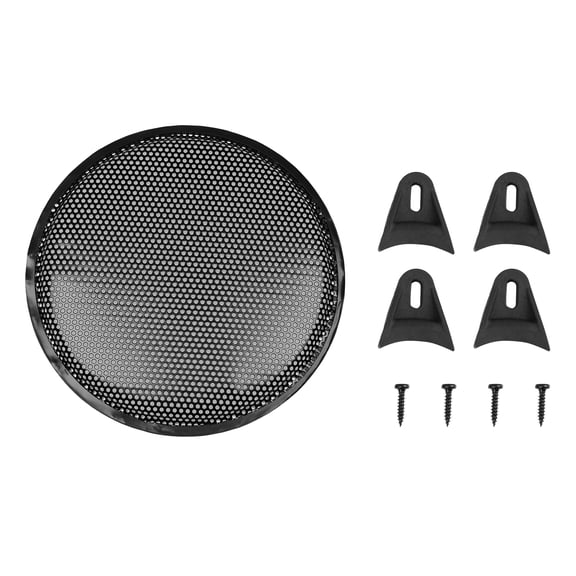 12" Black Round Car Speaker Cover Steel Mesh Sub Woofer Subwoofer Grill Protector