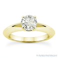 thumbnail image 2 of Round Cut Charles & Colvard Moissanite Knife-Edge Solitaire Engagement Ring in 14k Yellow Gold, 2 of 4