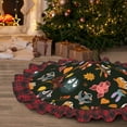 thumbnail image 5 of Pofeuu Forest Animal Faces Print Christmas Tree Skirt Tree Skirt Ornaments Soft Plush Christmas Tree Mat for Decorations Holiday Party Indoor Outdoor-, 5 of 6