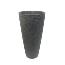 Valencia 28" Hammered Vase Planter, Charcoal