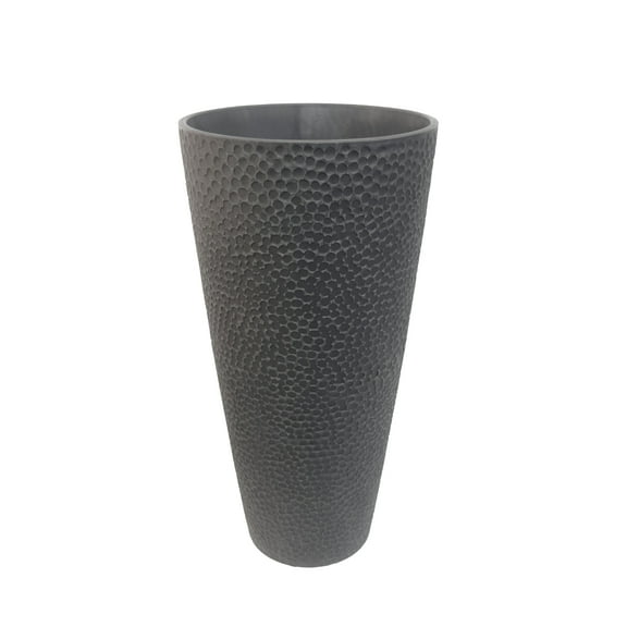 Valencia 28" Hammered Vase Planter, Charcoal
