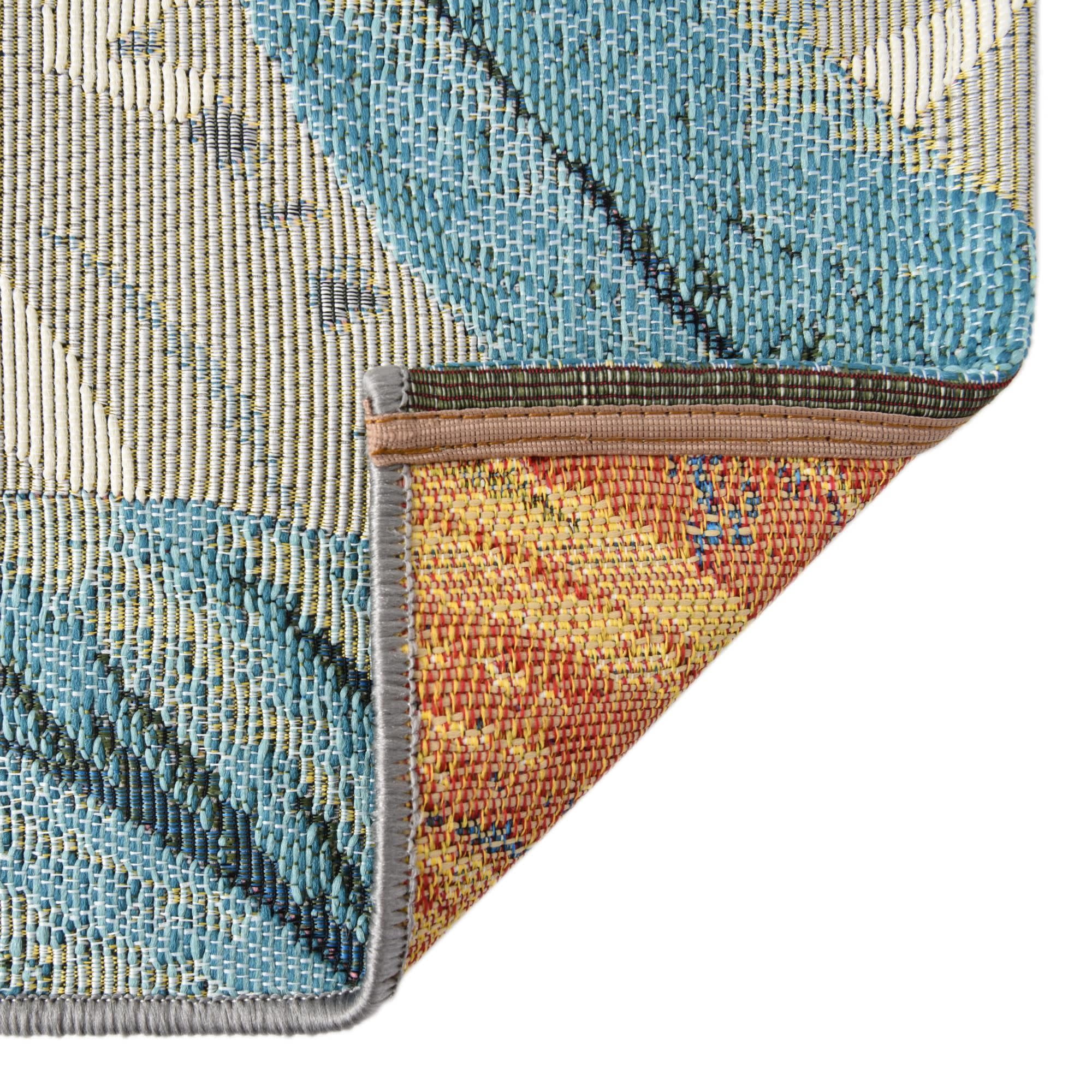 Unique Loom Outdoor Botanical Collection Area Rug - Kula (6' 1" x 9' Rectangle Multi/Gray)