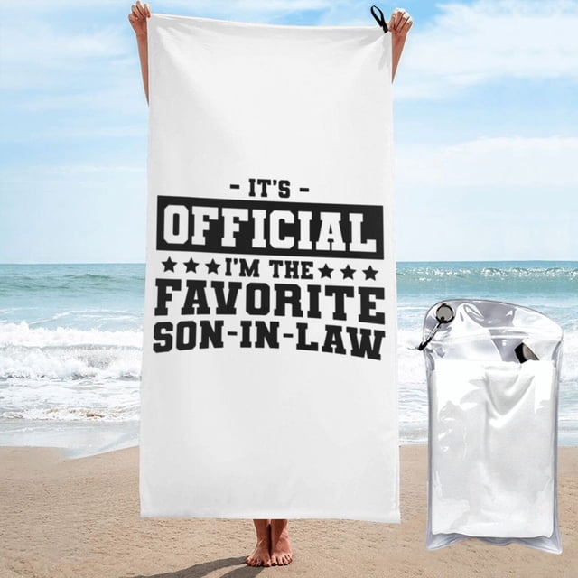 Es oficial, soy el yerno favorito, toalla de playa, toallas de baño de microfibra, manta de playa suave para desfiles, natación, yoga, mujeres y hombres