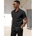 thumbnail image 3 of COOFANDY Dress Shirts for Men Summer Short Sleeve Light Weight Collared Formal Business Meeting Shirts with Pocket, 3 of 6