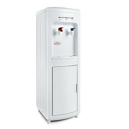 5 Gallon Top Loading Water Cooler Dispenser Freestanding with Storage Cabinet