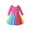 Pink Striped, variant on Toddler & Baby Girls Long Sleeve Rainbow Knitted Dress Striped Princess Dress, 1-6T