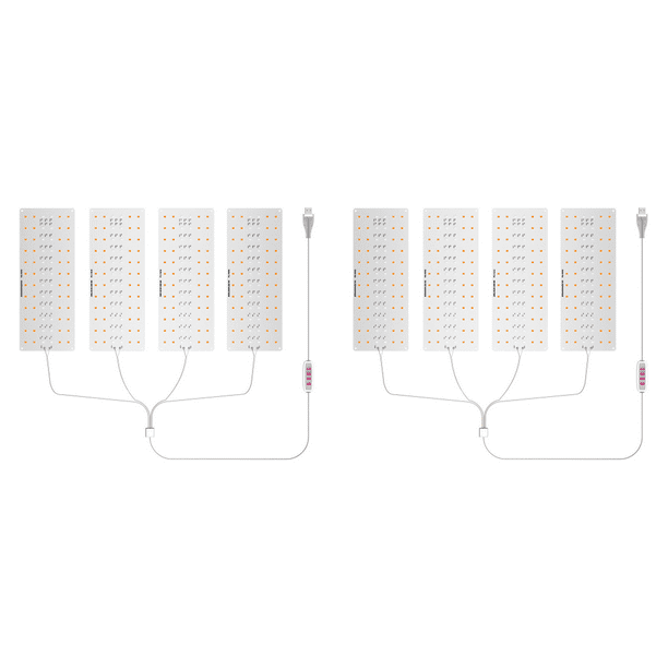 Cultivo LED Panel Ultrafino USB Luces Lámpara Regulable (cuatro Cabezales)